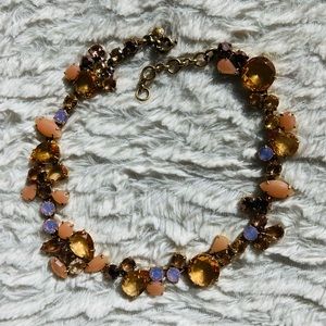 J Crew Autumn Foliage Crystal Necklace